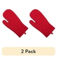 thumbnail image 1 of (2 pack) Mainstays Cotton Oven Mitt, 7 in x 12.5 in, Red, 1 of 6