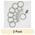 thumbnail image 1 of (2 pack) Mainstays 1" Nickel Curtain Clip Rings (7 pack), 1 of 9
