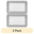 thumbnail interactive-video image 1 of (2 pack) Mainstays Décor Frame Woven Kitchen Mat, Gray, 20" x 32", 1 of 9