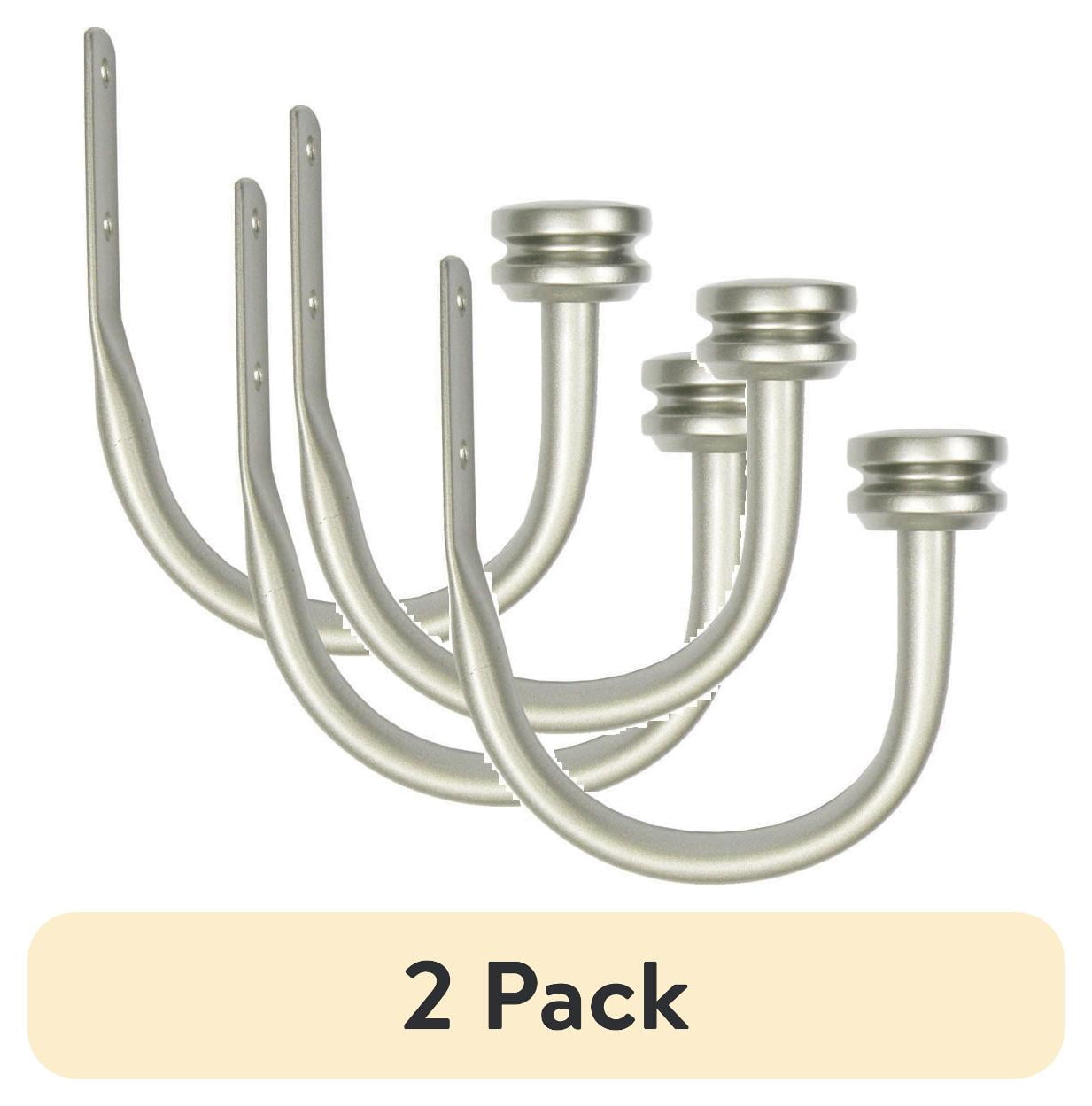 (2 pack) Mainstays 2 Cap Curtain Holdbacks, Nickel