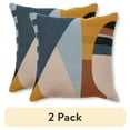 thumbnail image 1 of (2 pack) Mainstays Modern Throw Pillow, Geo Face, Multi, 18" Square, 1 per Pack, 1 of 6