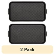 (2 pack) Mainstays Diamond Boot Tray, 15" x 29", Black