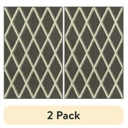 (2 pack) Mainstays Diamond Geometric Indoor Accent Rug, Gray, 2 ft 6 in x 3 ft 10 in