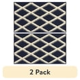 thumbnail image 1 of (2 pack) Mainstays Diamond Geometric High Low Pile Navy Blue Indoor Accent Rug, 1'8"x2'6", 1 of 8