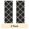thumbnail interactive-video image 1 of (2 pack) Mainstays Diamond Indoor Hallway Runner Rug, 22"x 60" Black, 1 of 6