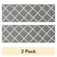 thumbnail image 1 of (2 pack) Mainstays Diamond Plush Grey Indoor 20" x 60" Runner Rug, 1 of 9