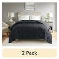 thumbnail image 1 of (2 pack) Mainstays Down Alternative Comforter, Black, King, All Ages, All Season, Unisex, 1 of 6