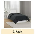 thumbnail image 1 of (2 pack) Mainstays Twin/Twin XL Comforter, Down Alternative, All-Season, Black, 1 of 6