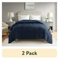 thumbnail image 1 of (2 pack) Mainstays King Comforter, Down Alternative, All-Season, Navy, 1 of 6