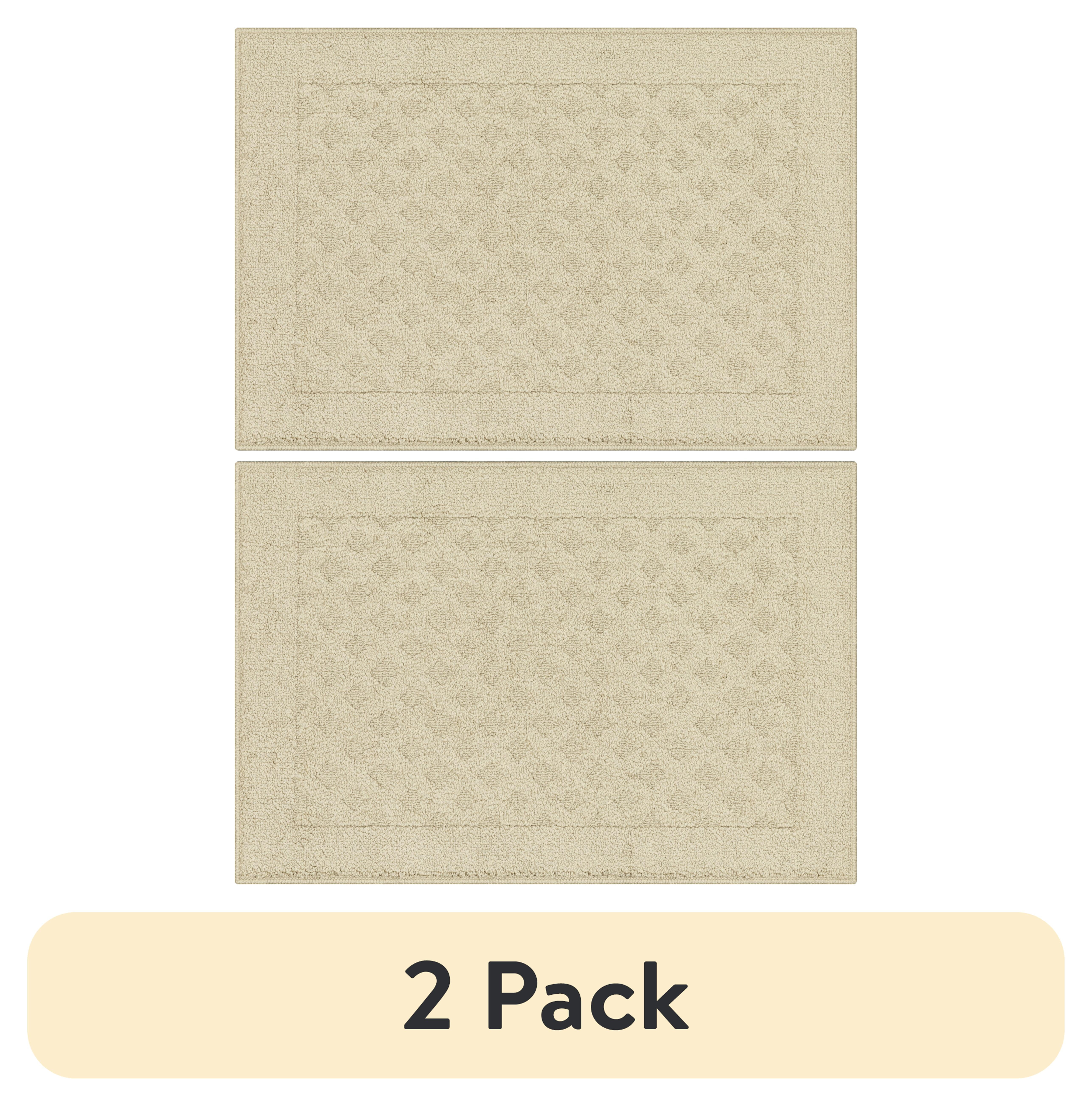 Mainstays Dylan Solid Diamond Beige Accent Rug 1'8 x 2'6 Durable ...