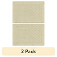 thumbnail interactive-video image 1 of (2 pack) Mainstays Dylan Solid Diamond Olefin Beige Indoor Accent Rug, 1'8"x2'6", 1 of 11