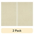 thumbnail image 1 of (2 pack) Mainstays Dylan Solid Diamond Indoor Accent Rug, Beige, Skid-Resistant, 2'6" x 3'10", 1 of 10