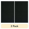 thumbnail image 1 of (2 pack) Mainstays Dylan Solid Diamond Olefin Black Indoor Accent Rug, 2'6"x3'10", 1 of 9