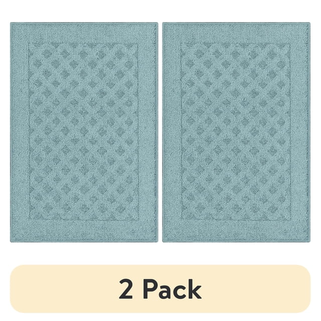 Mainstays Dylan Solid Diamond Blue Olefin Accent Rug 1'8x2'6 Durable ...