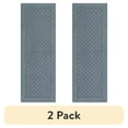 thumbnail image 1 of (2 pack) Mainstays Dylan Solid Diamond Olefin Navy Blue Indoor Runner Rug, 1'9"x5', 1 of 10