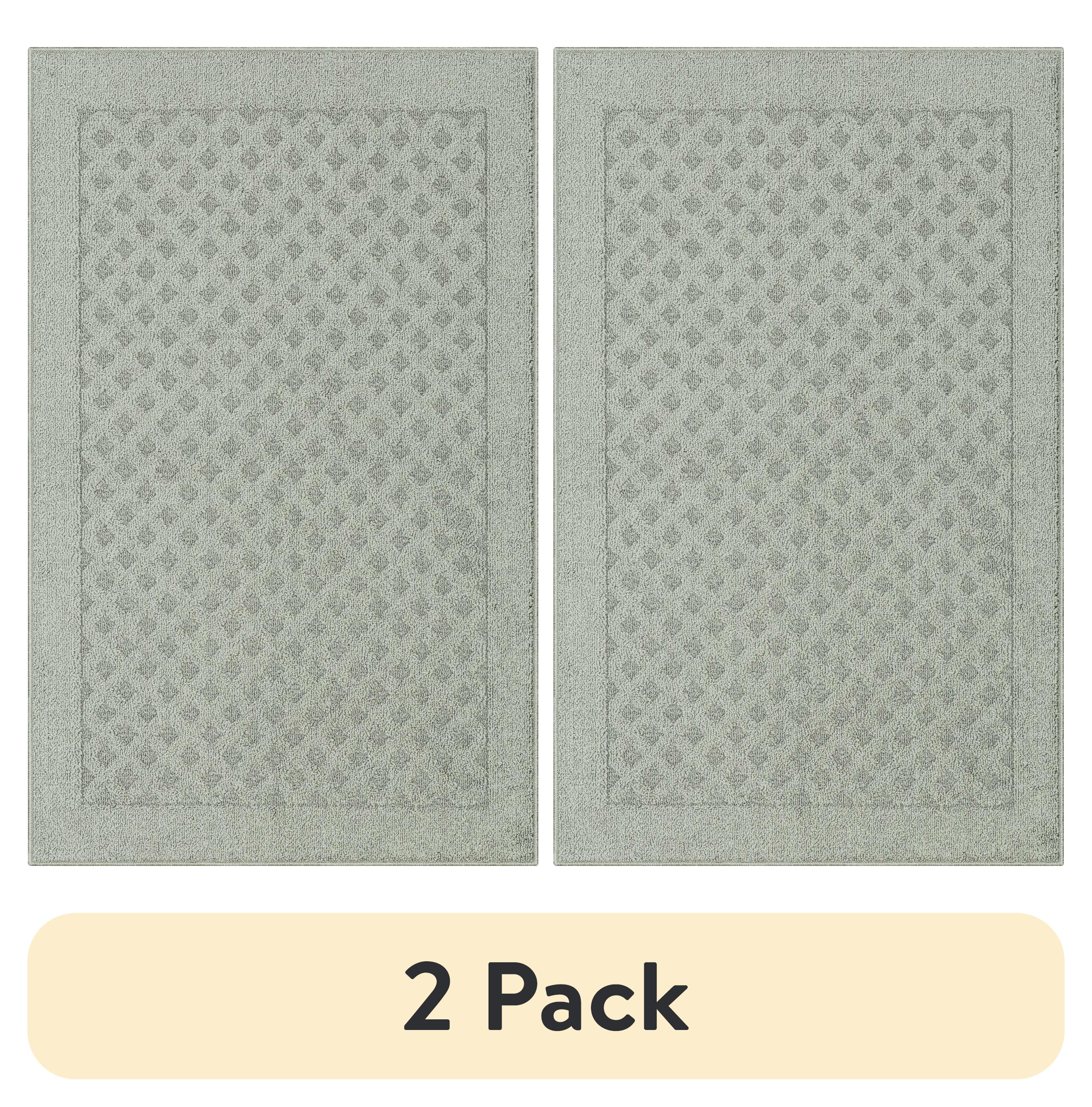Pewter Gray Tufted Non-slip Rectangular Indoor Rug, 2'6" x 3'10"