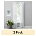 thumbnail image 1 of (2 pack) Mainstays Embroidered Scroll Sheer Single Curtain Panel, White, 38" W x 84" L, 1 of 9