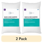 (2 pack) Mainstays Back & Side Sleeper Bed Pillow, King - Extra Firm Support