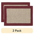 thumbnail image 1 of (2 pack) Mainstays Farmhouse Faux Sisal Olefin Red Border Indoor Accent Rug, 1'8"x2'6", 1 of 10