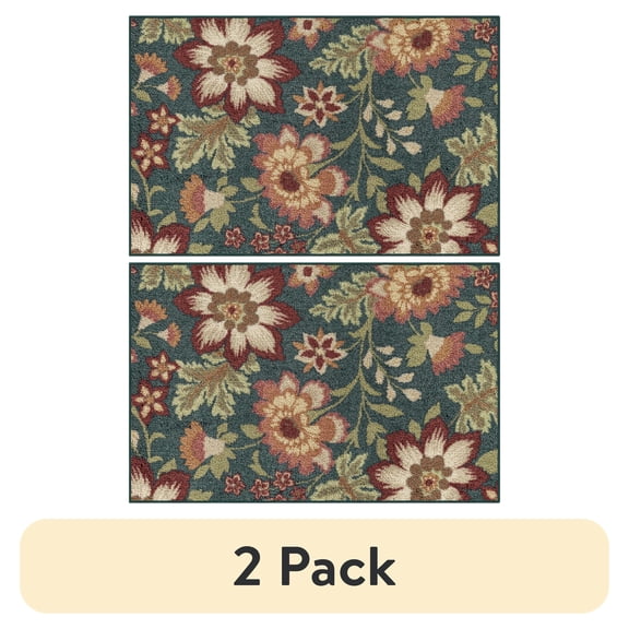 Mainstays Gray Floral Area Rug