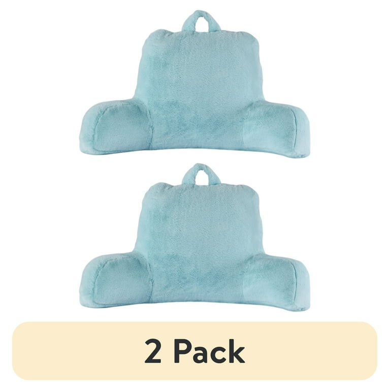 2 pack) Mainstays Faux Fur Plush Backrest Pillow, Specialty Size