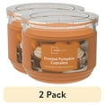 thumbnail image 1 of (2 pack) Mainstays Frosted Pumpkin Cupcakes Scented 3-Wick Glass Jar Candle, 11.5 oz., 1 of 3