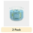 thumbnail interactive-video image 1 of (2 pack) Mainstays 3-Wick Scented Glass Jar Candle, Garden Rain, 11.5oz., 1 of 11