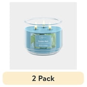 2 pack Mainstays Garden Rain 3-Wick Scented Glass Jar Candle, 11.5 oz