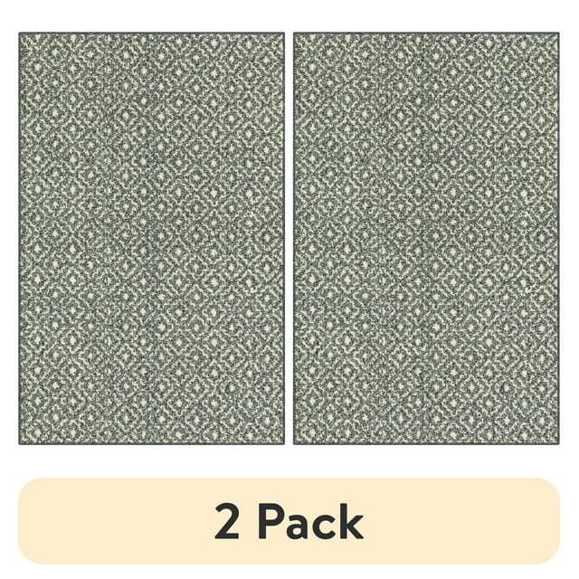 (2 pack) Mainstays Geometric Diamond Black Tonal Olefin Indoor Accent ...