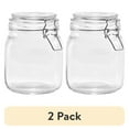 thumbnail interactive-video image 1 of (2 pack) Mainstays Glass 38 oz Lock Lid Storage Jar Canister, 1 of 9
