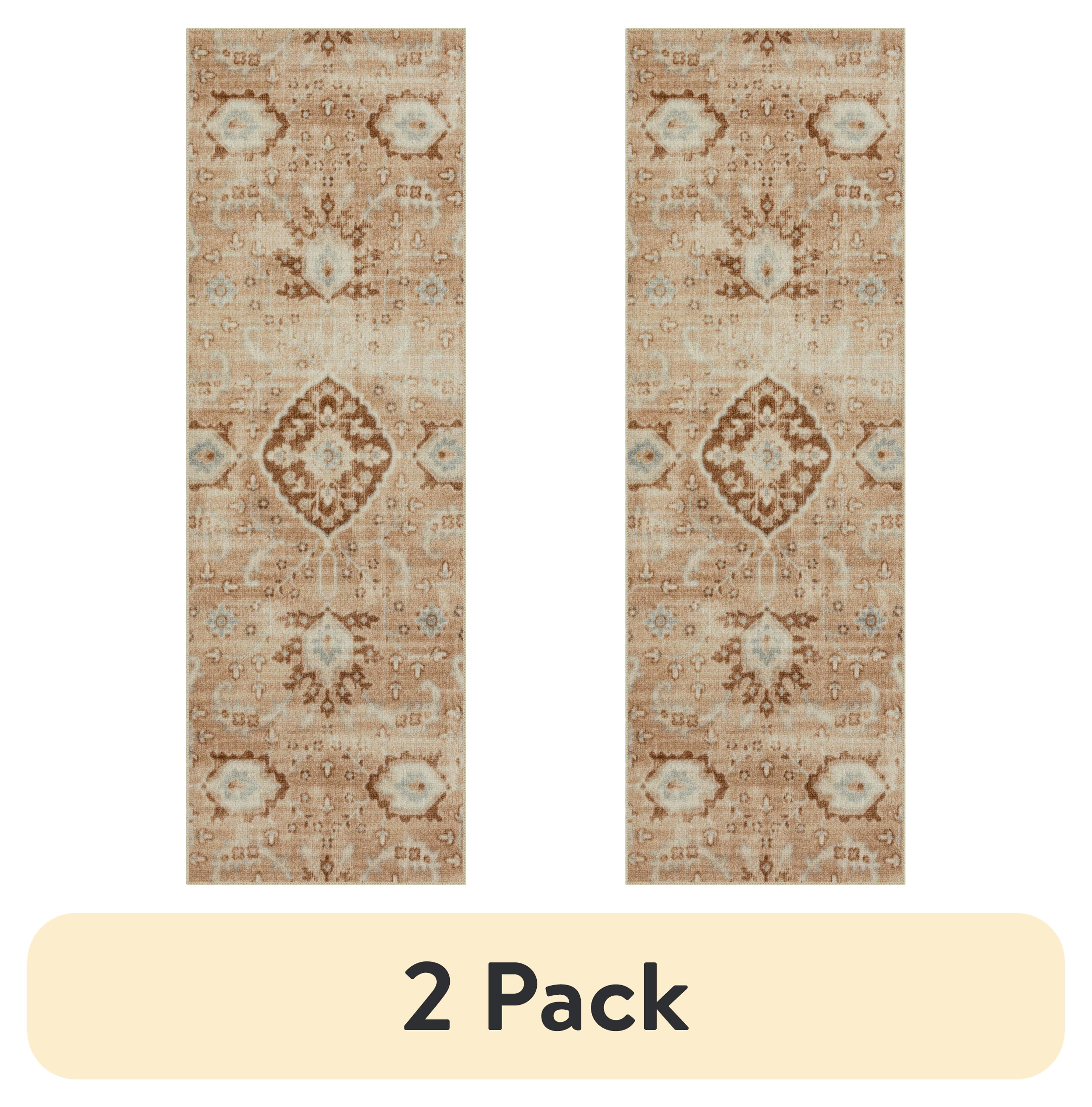 Polyester Runner Rugs Mainstays Global Persian Rust Polyester Runner Rug 1'8x5 Latex Backed ...