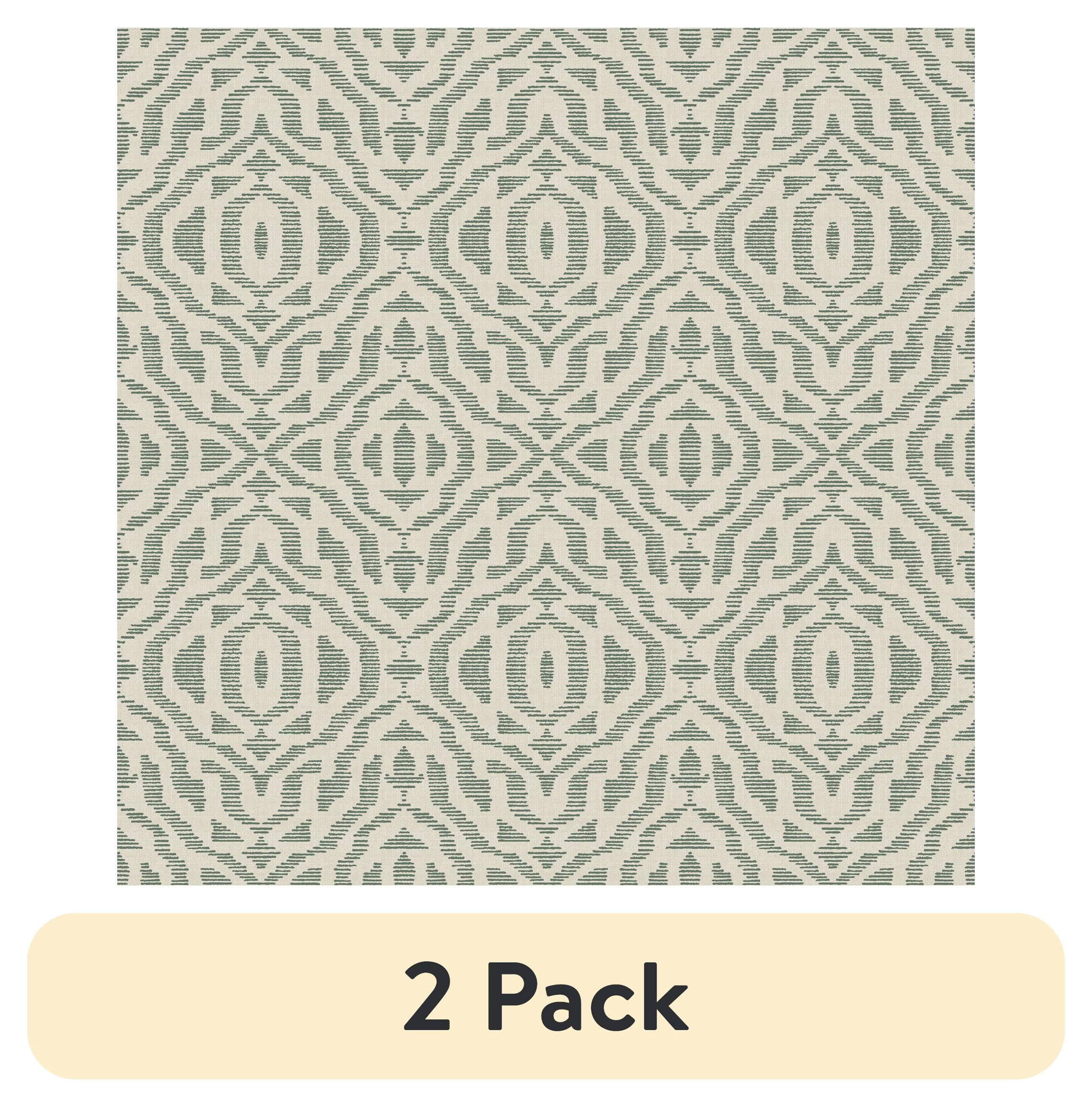 (2 pack) Mainstays Green Ikat Peel and Stick Wallpaper 30.75 Sq. ft, 1 Count