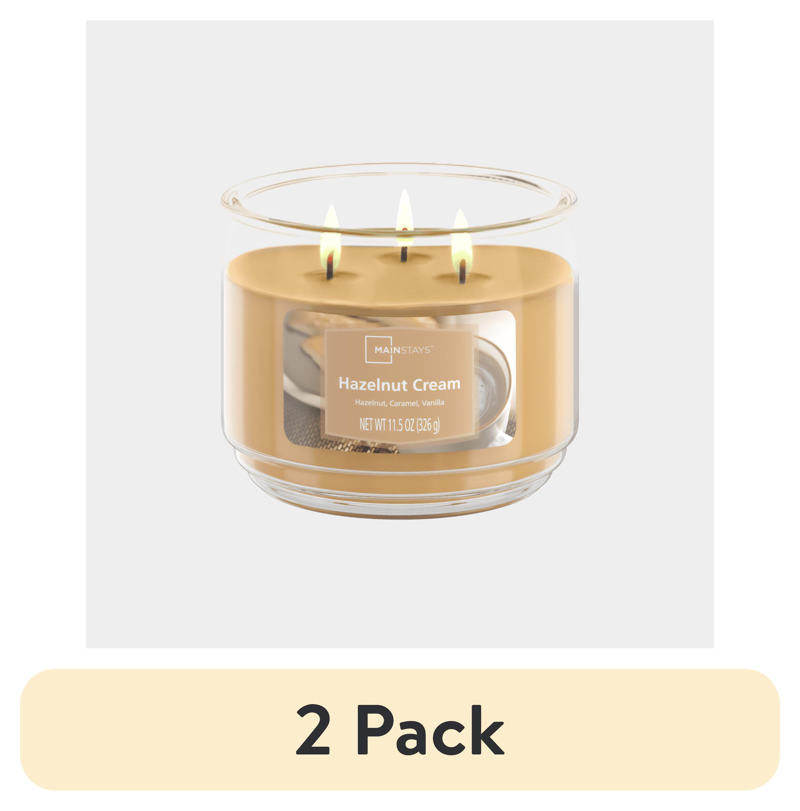 Mainstays Hazelnut Cream 3-Wick Candle - 11.5 oz - Walmart.com
