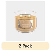 (2 pack) Mainstays 3-Wick Scented Glass Jar Candle, Hazelnut Cream, 11.5oz.
