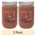 thumbnail image 1 of (2 pack) Mainstays Hickory Sunrise Scented Single-Wick Large Glass Jar Candle, 20 oz, 1 of 4