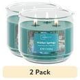 thumbnail image 1 of (2 pack) Mainstays 3-Wick Scented Glass Jar Candle, Hidden Springs, 11.5oz., 1 of 11