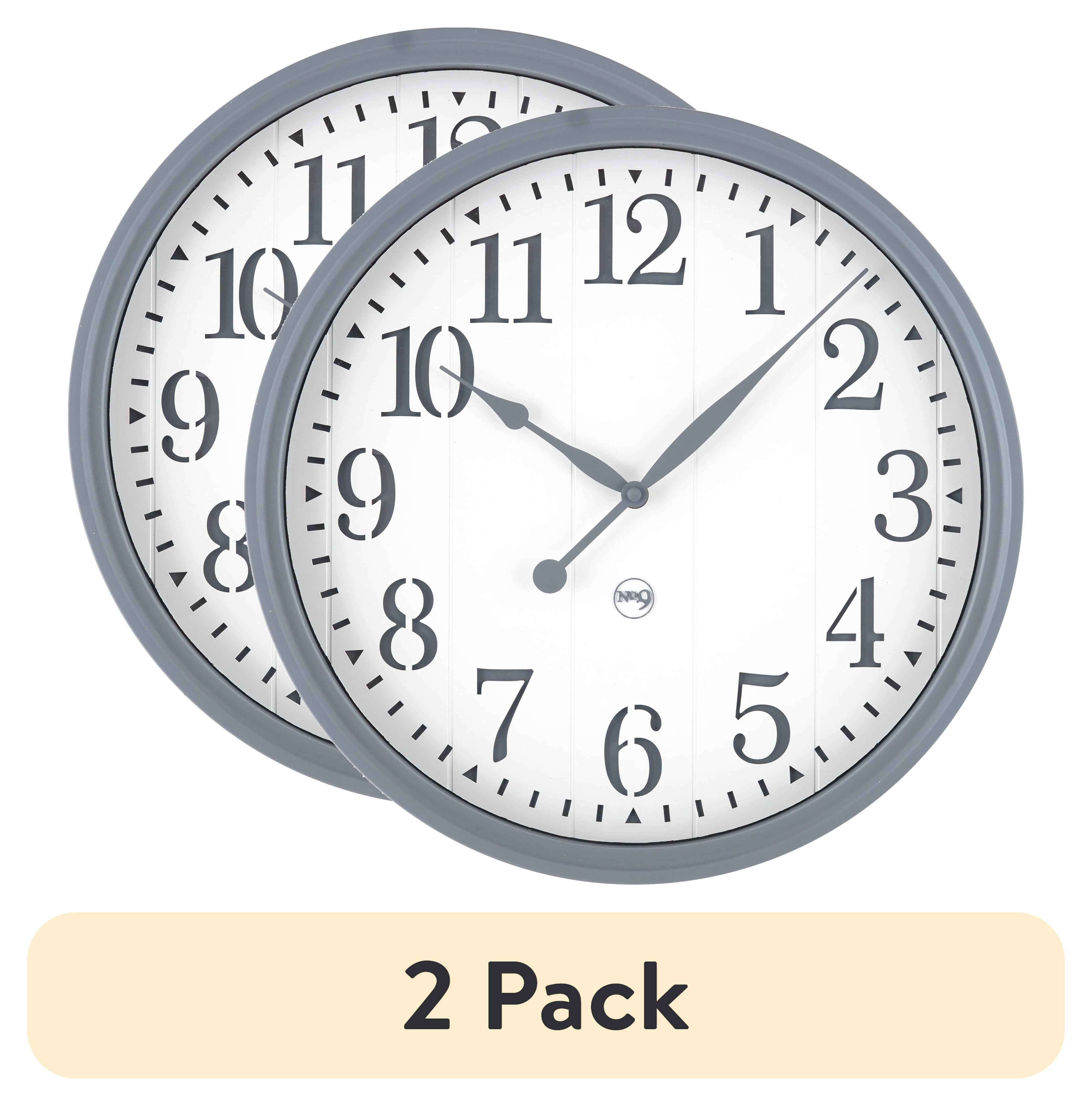 (2 pack) Mainstays 2.48" Quartz Traditional Farmhouse Wall Clock