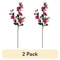 thumbnail interactive-video image 1 of (2 pack) Mainstays Indoor Artificial Flower Magnolia Branch, Fuchsia Color, Assembled Height 49", 1 of 10