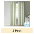 thumbnail image 1 of (2 pack) Mainstays Jacquard Blackout Panel Pair, Set of 2 Curtains, Green Botanical, 37" W x 84" L, 1 of 8
