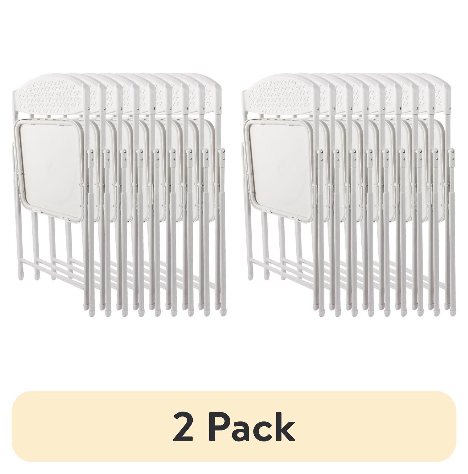(20 pack) Mainstays Lightweight Folding Chairs, White, Set of 10