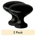 thumbnail image 1 of (2 pack) Mainstays Matte Black Round Mushroom Knob, Steel, 2 pack, 1 of 13
