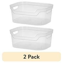 4 pack) Sterilite Small Storage Bin, 27 Quart Clear Plastic