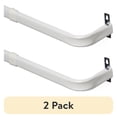 thumbnail image 1 of (2 pack) Mainstays Metal Wrap Adjustable Curtain Rod, 48 in to 86 in, White, 1 of 9