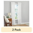 thumbnail image 1 of (2 pack) Mainstays Microsculpt Floral Rod Pocket Curtain Panels, Set of 2, White, 37" W x 84" L, 1 of 7