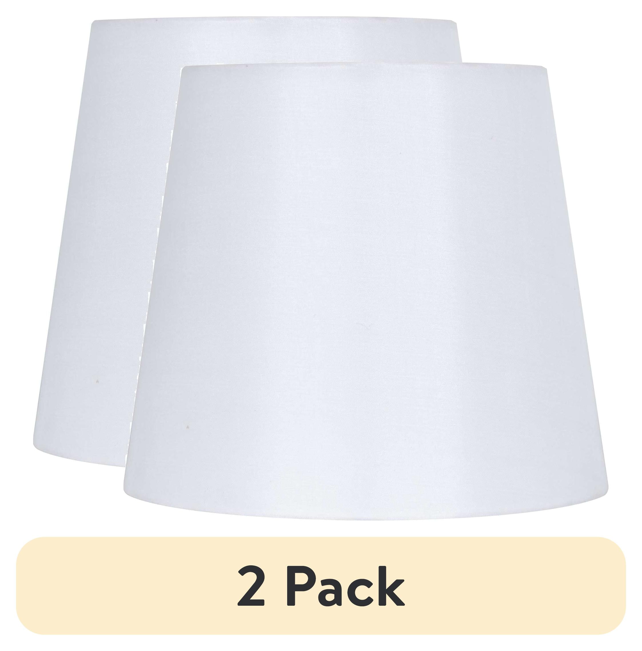 (2 pack) Mainstays Mix & Match 6x8x7" White Accent Lamp Shade, Round