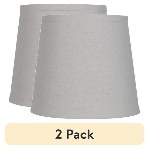 (2 pack) Mainstays Mix & Match 7x9x8" Nature LinenAccent Lamp Shade, Round