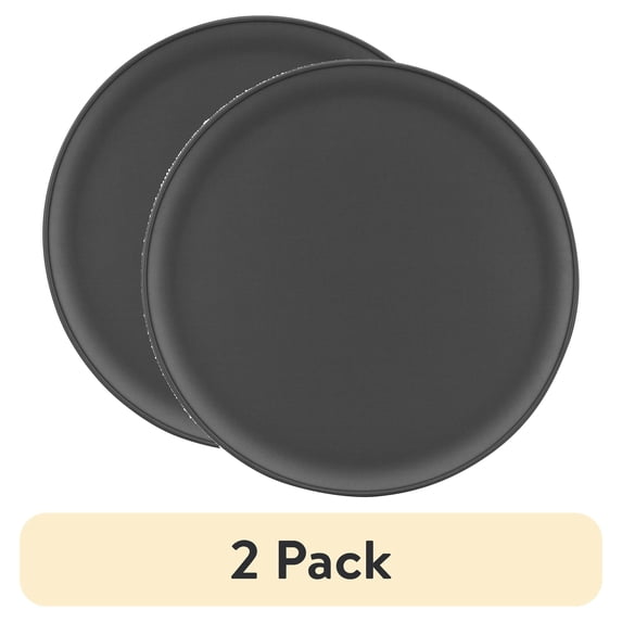 (2 pack) Mainstays Nonstick 16" Diameter Pizza Pan, Pizza Crisper, Large, Gray