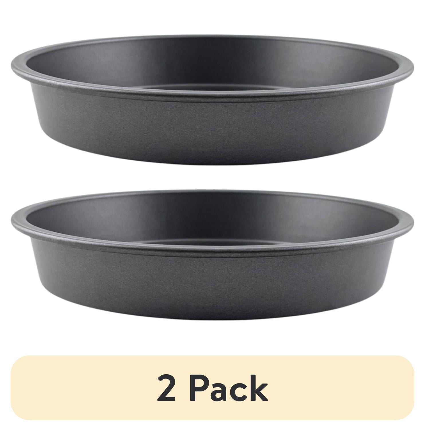 (2 pack) Mainstays Nonstick 9" Diameter Round Cake Pan, Layer cakes, Gray