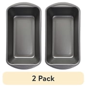 (2 pack) Mainstays Nonstick 9" x 5" x 2.7" Large Bread and Loaf Pan, Meatloaf, Gray