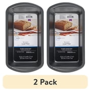 (2 pack) Mainstays Nonstick 9 x 5-Inch Large Loaf and Bread Pan, Gray